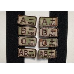 Patch grupă sanguină model 07 DEȘERT (velcro)