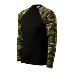 Tricou LS combinat camouflage brown