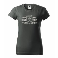 Tricou damă cu stema Slovaciei, caster grey