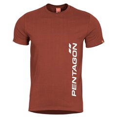 Tricou Pentagon Vertical maroon red