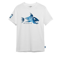 Tricou Wiley X Fish Skeleton alb